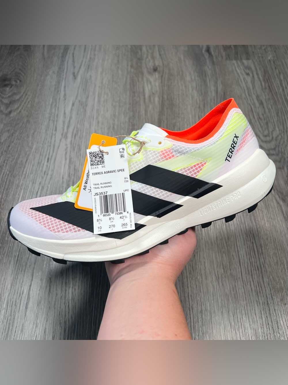 adidas Terrex Agravic Speed 2 JS3537 White Black Trail Running Shoes Women’s 10